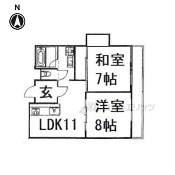 進和山科ハイライフ ｜京都府京都市山科区音羽野田町(賃貸マンション2LDK・9階・55.26㎡)の写真 その2