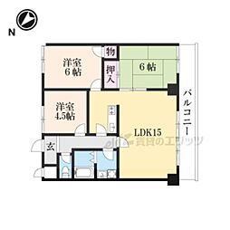 ガーデンスクエア瀬田 5階3LDKの間取り