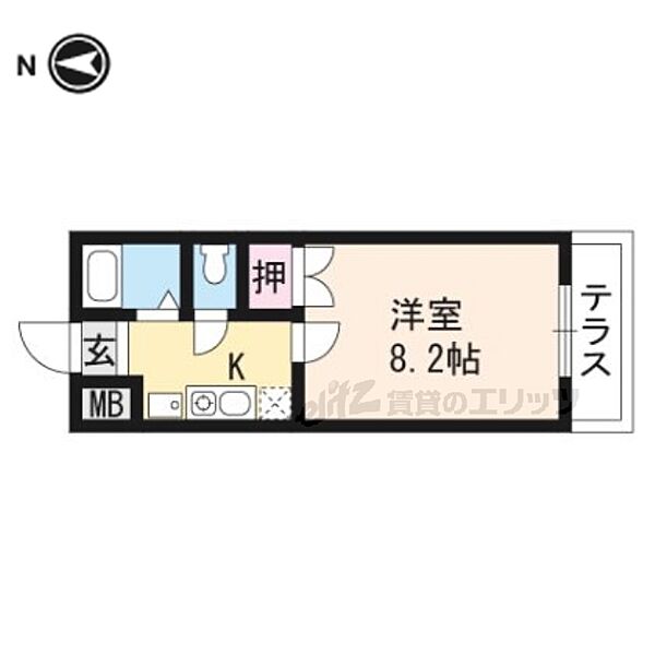 エスペランス千 302｜京都府京都市山科区御陵鴨戸町(賃貸マンション1K・3階・21.06㎡)の写真 その2