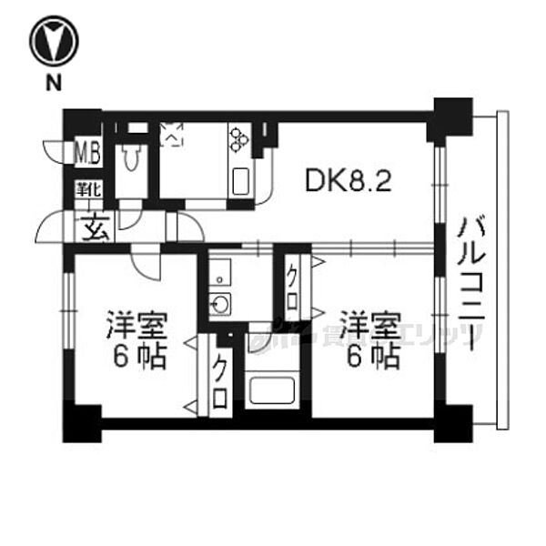 エステムプラザ京都河原町通 ｜京都府京都市下京区土手町通正面下る紺屋町(賃貸マンション2DK・5階・42.43㎡)の写真 その2