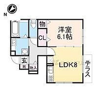 滋賀県彦根市東沼波町（賃貸アパート1LDK・1階・40.03㎡） その2