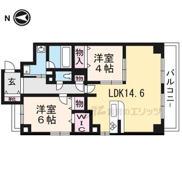 ザ・グレース京都岡崎 305｜京都府京都市左京区岡崎法勝寺町(賃貸マンション2LDK・3階・60.37㎡)の写真 その2