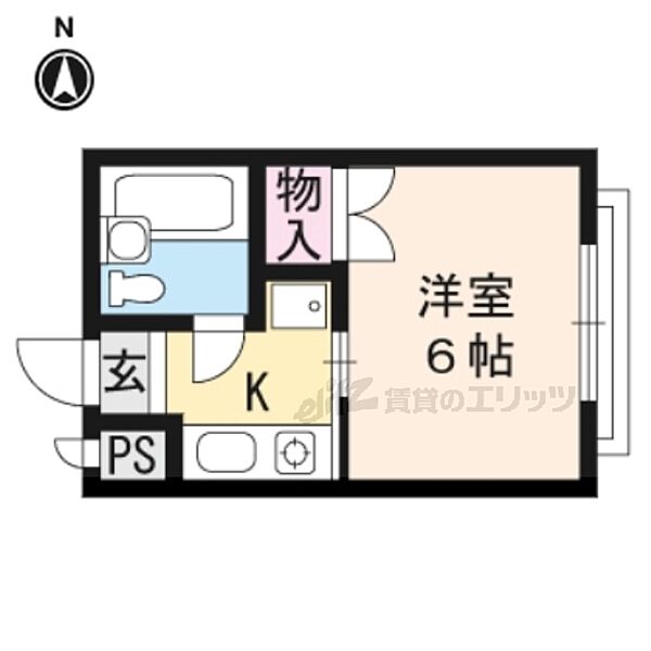 京都府京都市左京区岡崎真如堂前町(賃貸マンション1K・1階・18.00㎡)の写真 その2