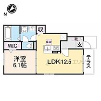 滋賀県東近江市林田町（賃貸アパート1LDK・1階・44.70㎡） その2