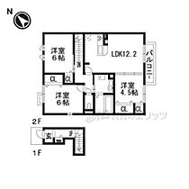 滋賀県大津市大萱５丁目（賃貸アパート3LDK・2階・69.48㎡） その2