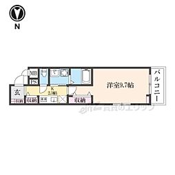 JR東海道・山陽本線 瀬田駅 徒歩19分の賃貸アパート 2階1Kの間取り