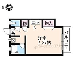 JR東海道・山陽本線 瀬田駅 徒歩12分の賃貸アパート 1階1Kの間取り