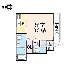 Ｌａ・Ｆｅｌｉｃｅ 1階1Kの間取り