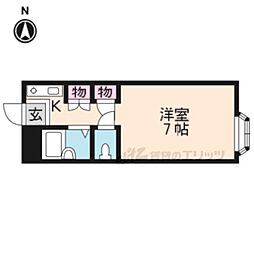 京阪本線 出町柳駅 徒歩15分の賃貸アパート 2階1Kの間取り