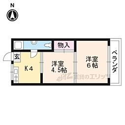 三幸マンション 2Kの間取図画像