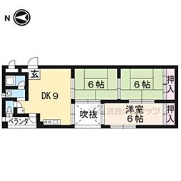 中央ハイツナカハラ 1DKの間取図画像