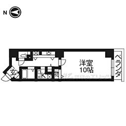 ビレイユ真英河原町 3階1Kの間取り