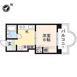 京阪石山坂本線 びわ湖浜大津駅 徒歩3分の賃貸マンション 5階1Kの間取り