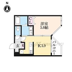 京阪本線 出町柳駅 バス8分 銀閣寺道下車 徒歩2分の賃貸マンション 3階1Kの間取り
