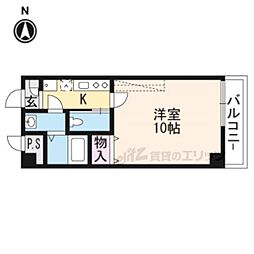 ボヌール小野 5階1Kの間取り