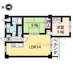 ル・アーヴル村井 3階2LDKの間取り