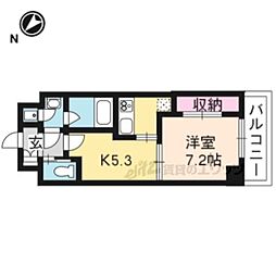 Ｇｒａｎｄ　Ｅ’ｔｅｒｎａ　京都 3階1DKの間取り