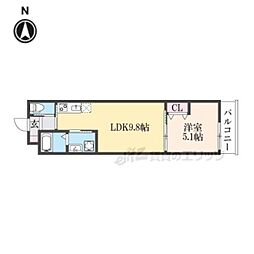 （仮称）LEI椥辻勧修 3階1LDKの間取り