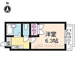 ヴィラ樅の木 1階1Kの間取り