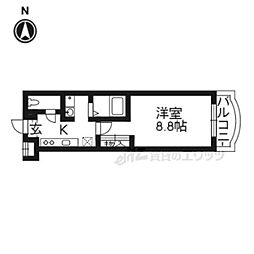ＹＳＭ21 2階1Kの間取り
