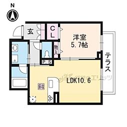 シャーメゾン膳所中庄 1LDKの間取図画像