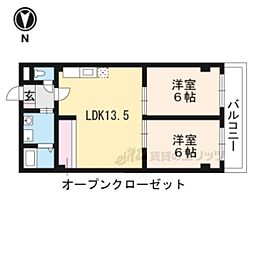 ハウスオブローズ3 2LDKの間取図画像