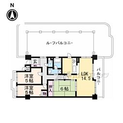 ライオンズマンション山科小野 3LDKの間取図画像