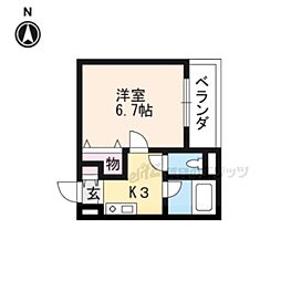 リバティー・92 1Kの間取図画像