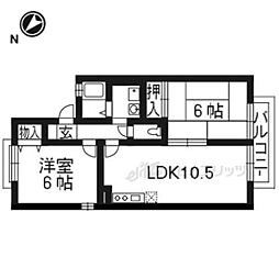 アーク比叡 2LDKの間取図画像