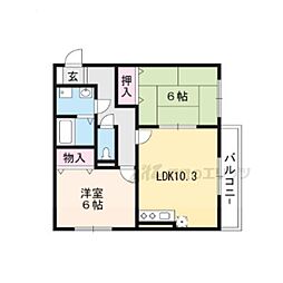 コーラルリーフ 2LDKの間取図画像