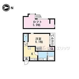 ハーモニーテラス醍醐サウスウエスト 1Kの間取図画像
