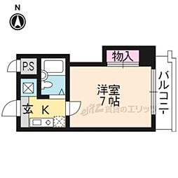 甍・林治 1Kの間取図画像