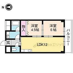 Rose音羽川 2LDKの間取図画像