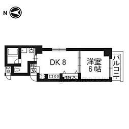 エステムコート京都駅前KOTO 1LDKの間取図画像
