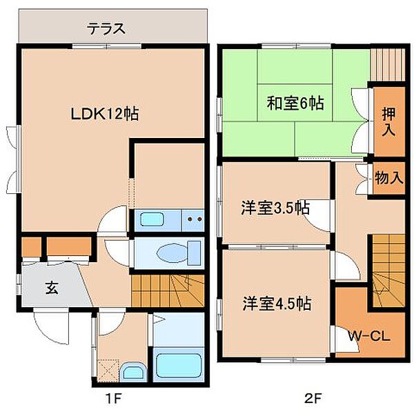 イーストタウン朱雀 ｜奈良県奈良市朱雀6丁目(賃貸テラスハウス3LDK・1階・71.60㎡)の写真 その2