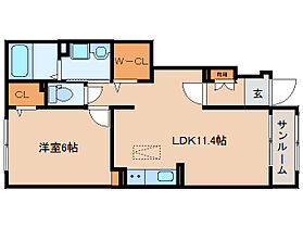 クレメント東九条A棟 102 ｜ 奈良県奈良市東九条町1106-2（賃貸アパート1LDK・1階・43.61㎡） その2