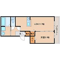 ルーエ 201 ｜ 奈良県奈良市大安寺6丁目753-1（賃貸アパート1LDK・2階・43.41㎡） その2