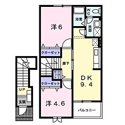 ストロベリーファーム2 2DKの間取図画像