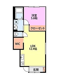 一頁 1LDKの間取図画像