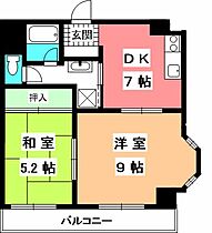 シャルマン道後 301 ｜ 愛媛県松山市道後北代6-7（賃貸マンション2LDK・3階・50.76㎡） その2