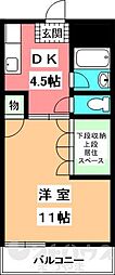 FELCA 1DKの間取図画像