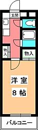 ジョイフル第5中村 1Kの間取図画像