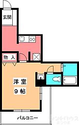 いよてつLofty上一万 1Kの間取図画像