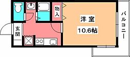 いよてつLofty上一万 1Kの間取図画像