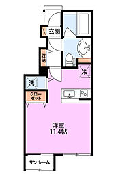 Common女池東 ワンルームの間取図画像