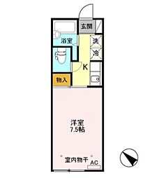 ビオラセア 1Kの間取図画像