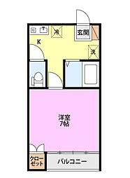 SAJA-Cherryfield 1Kの間取図画像