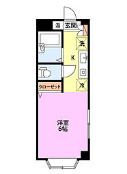 Lily-be笹口 ワンルームの間取図画像
