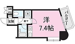 燕三条エクスプレスハイツ ワンルームの間取図画像