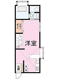 スワローヒルズE 1Kの間取図画像